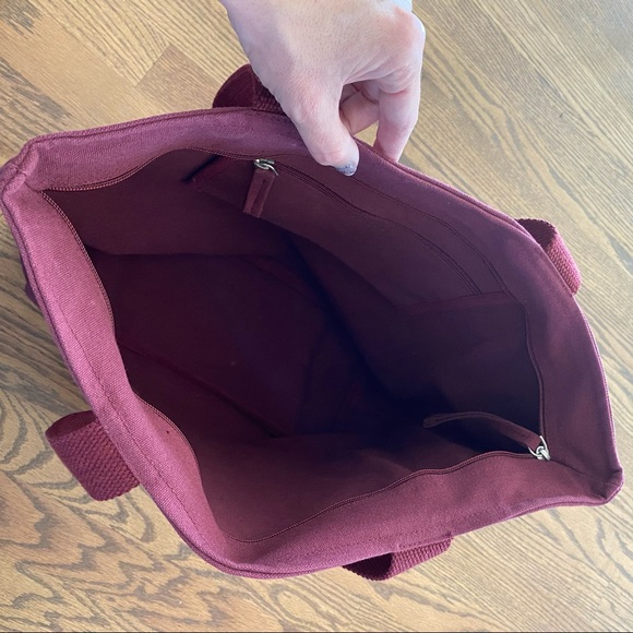 NWT Radley London Sparkle Burgundy & Gold Tote Bag - Picture 6 of 9